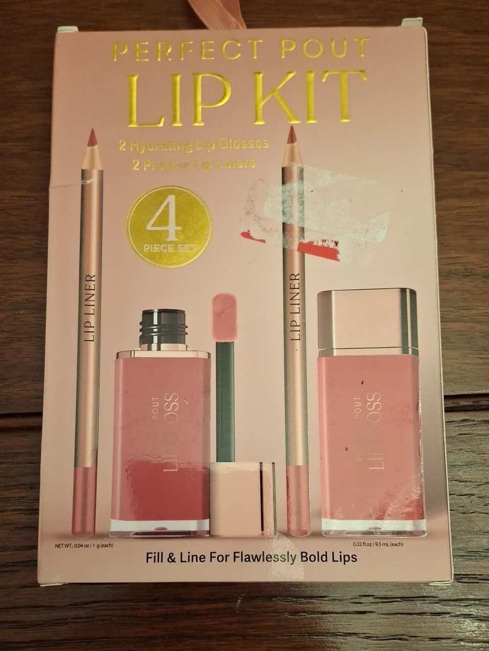 Perfect Pout 2 Glosses & 2 Lip Liners Kit - New Sealed Box